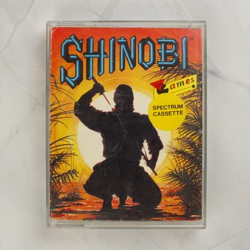 Shinobi videójáték ZX Spectrum kazetta előlapja