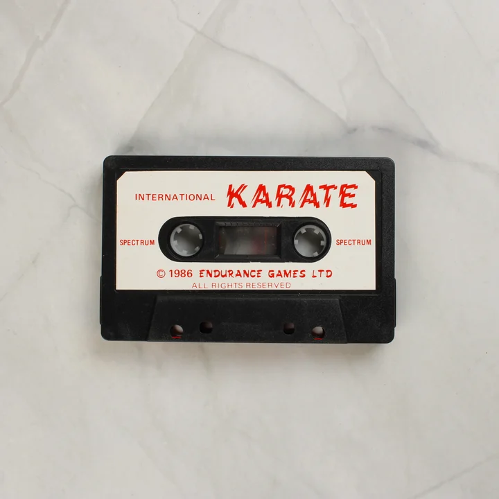 International Karate videójáték kazetta fekete színben