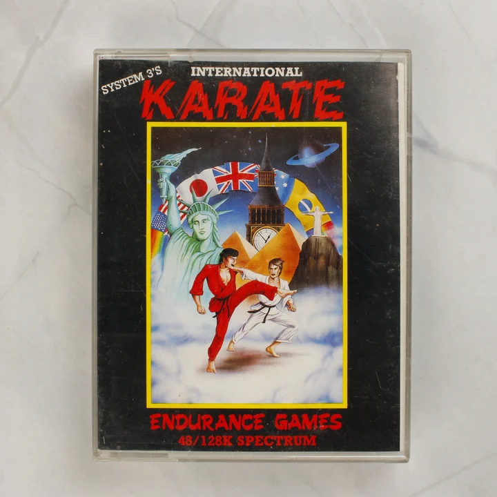 International Karate ZX Spectrum játék kazetta tokban elölnézetből
