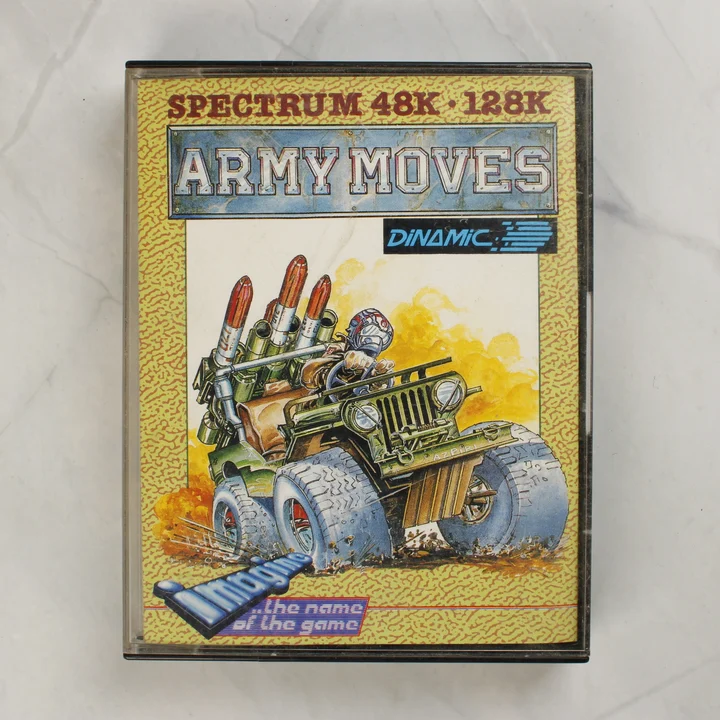 Army Moves ZX Spectrum borító Army Moves ZX Spectrum játék kazetta tokja elölről