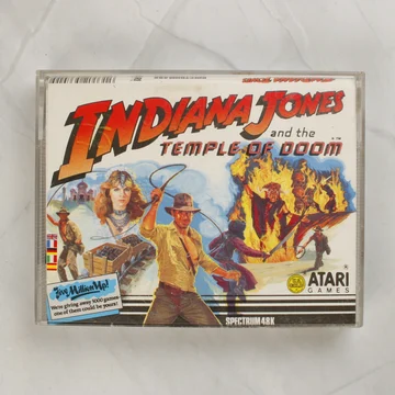 Indiana Jones and the Temple of Doom ZX Spectrum játék tokja elölről