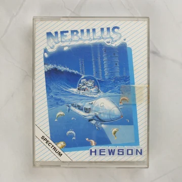 Nebulus videójáték ZX Spectrum kazetta tokban elölnézetből