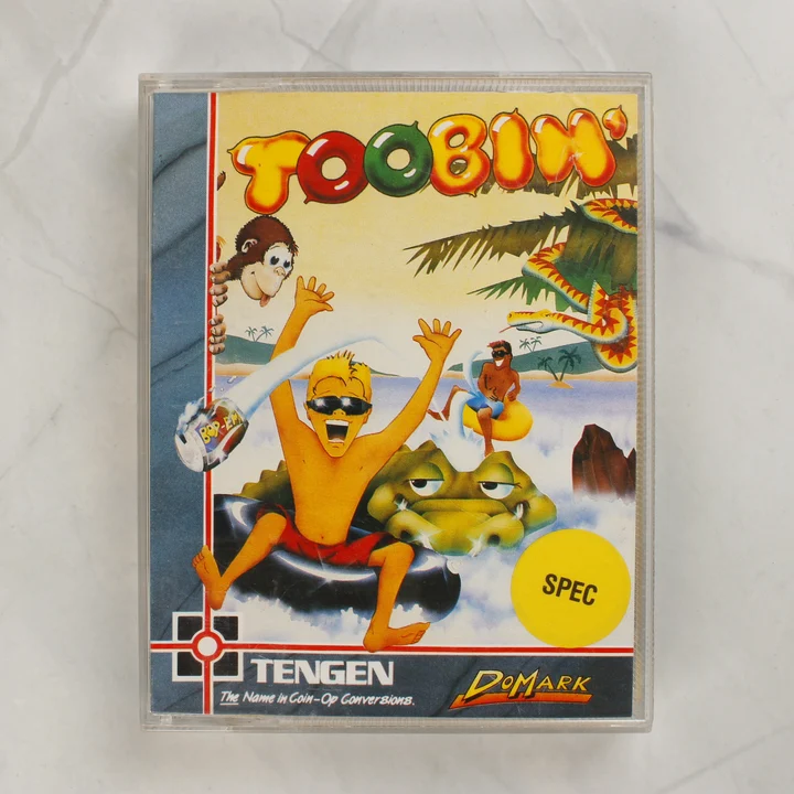 Toobin' videójáték elölnézete a műanyag tokban