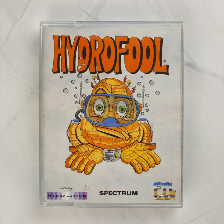 Hydrofool ZX Spectrum játék kazetta tokban elölnézetből