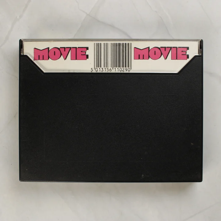 Movie ZX Spectrum tok hátlap A Movie videójáték tokjának hátoldala a vonalkóddal.