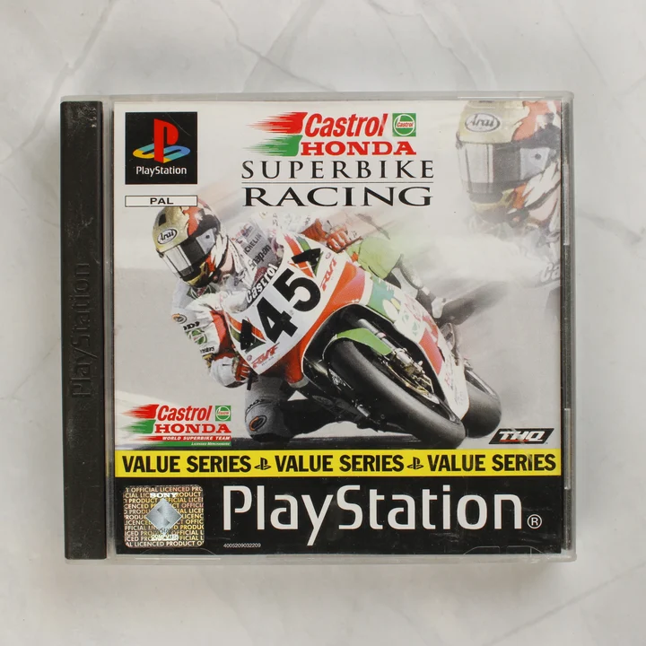 Castrol Honda Superbike Racing PlayStation játék tokja elölről