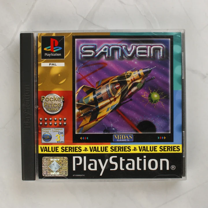 Sanvein PlayStation játék elölnézete a tokban