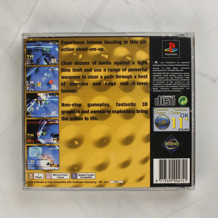Sanvein PlayStation játék hátlapja