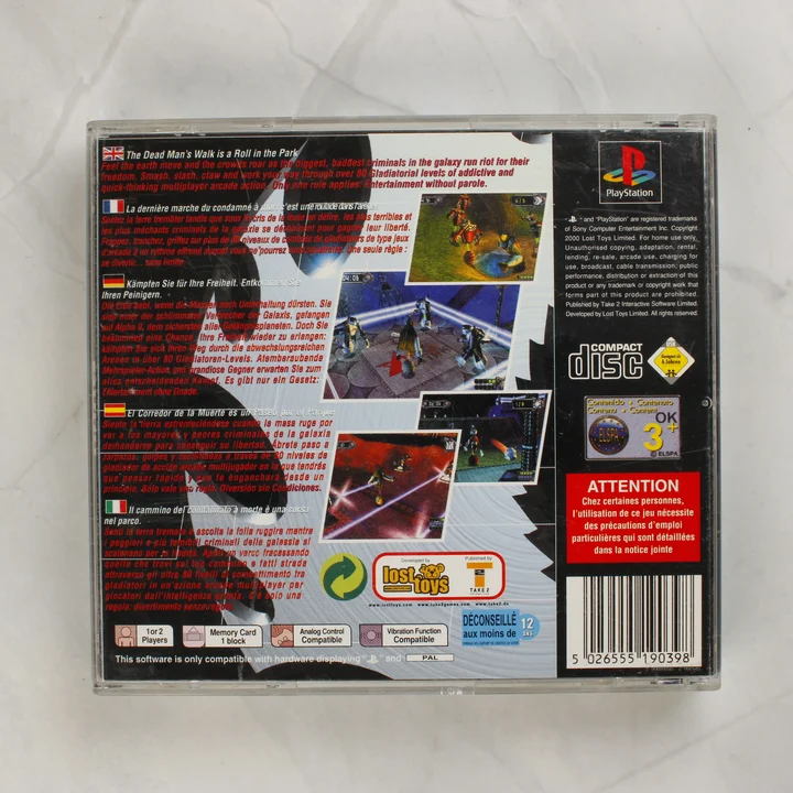 MoHo PlayStation játék hátoldala