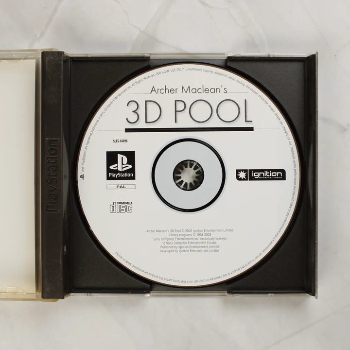 Archer Maclean's 3D Pool PlayStation játéklemez a tokban