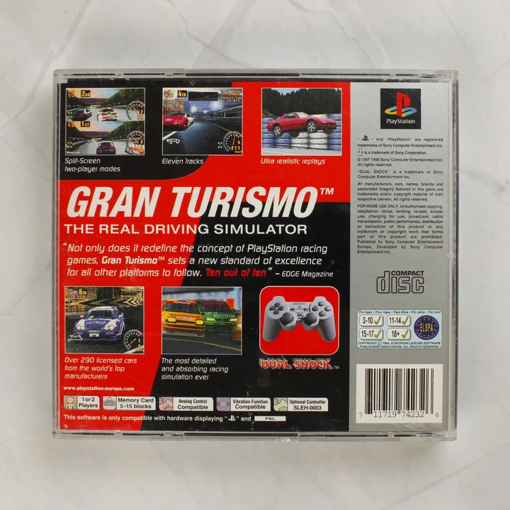 Gran Turismo Platinum PlayStation játék hátlapja
