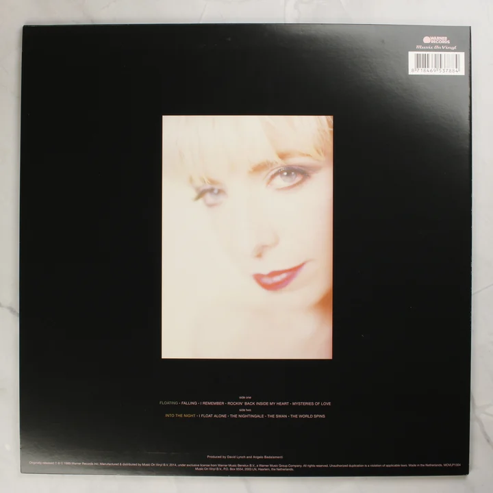 Julee Cruise Floating Into the Night bakelit lemez hátsó borítója