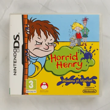 Horrid Henry: Missions of Mischief Nintendo DS játék tokjának előlapja
