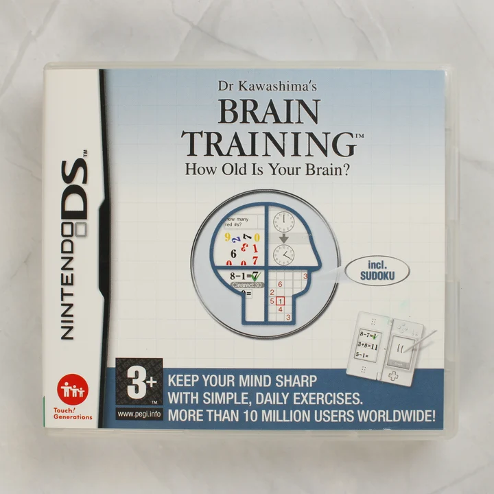 Dr Kawashima's Brain Training Nintendo DS játék előlapja