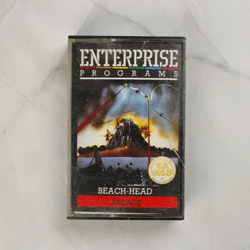 Beach-Head Enterprise videójáték kazetta tokban elölnézetből