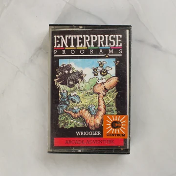 Wriggler Enterprise videójáték kazetta tokban elölnézetből