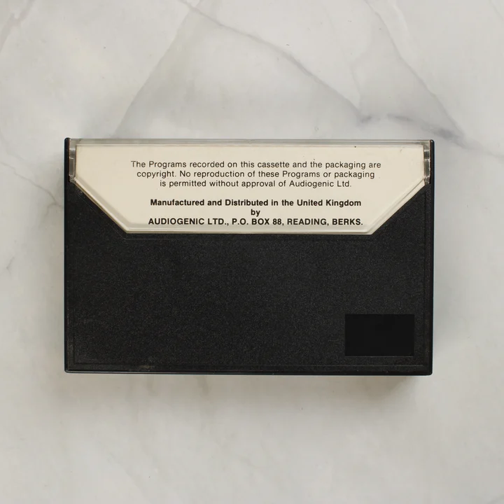 Skymath Commodore VIC-20 játék kazetta tokjának hátoldala