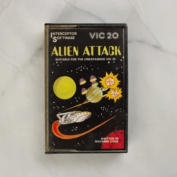 Alien Attack VIC-20 videójáték kazetta tokban