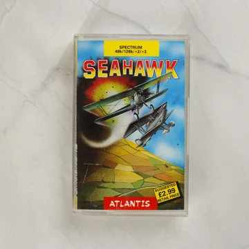 Seahawk ZX Spectrum videójáték kazetta tokban elölnézetből