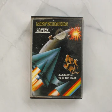 Meteoroids ZX Spectrum videójáték kazetta tokban