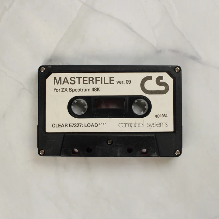 Masterfile ver. 09 magnókazetta ZX Spectrum 48K-hoz