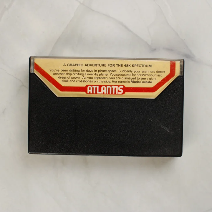 Marie Celeste ZX Spectrum játék tok hátoldala