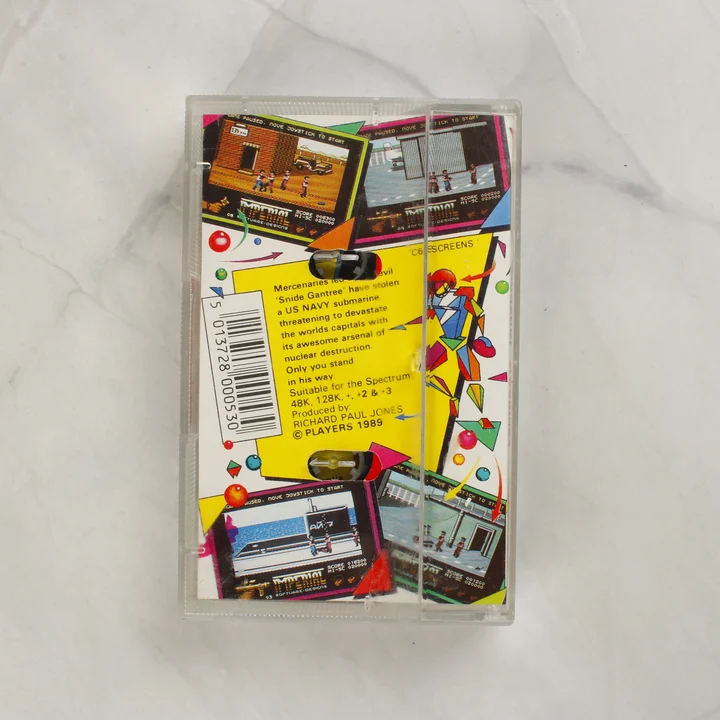 Shanghai Warriors ZX Spectrum játék kazetta tokban hátulnézetből
