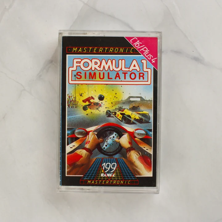 Formula 1 Simulator Commodore 16 játék kazetta tokban
