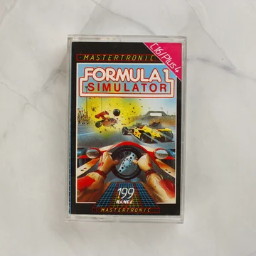 Formula 1 Simulator Commodore 16 játék kazetta tokban