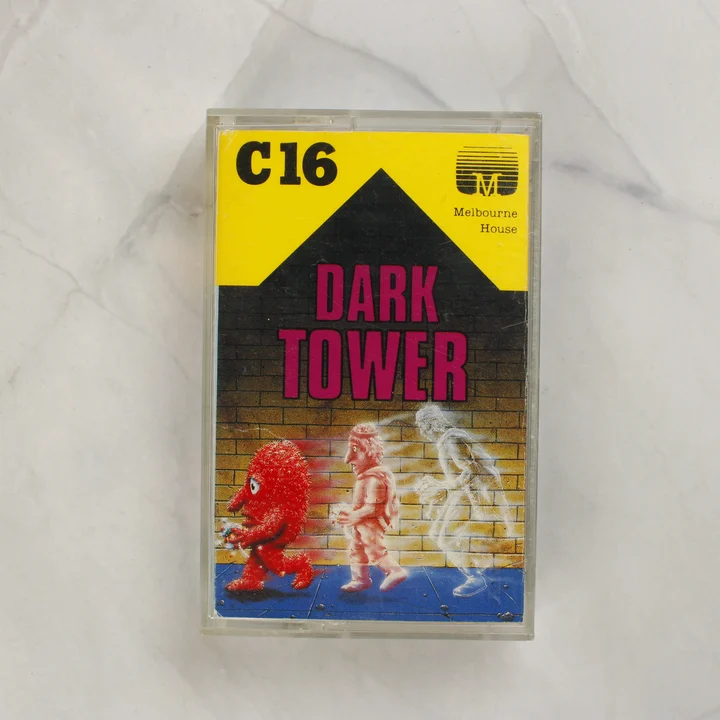 Dark Tower Commodore 16 videójáték tokban elölnézetből