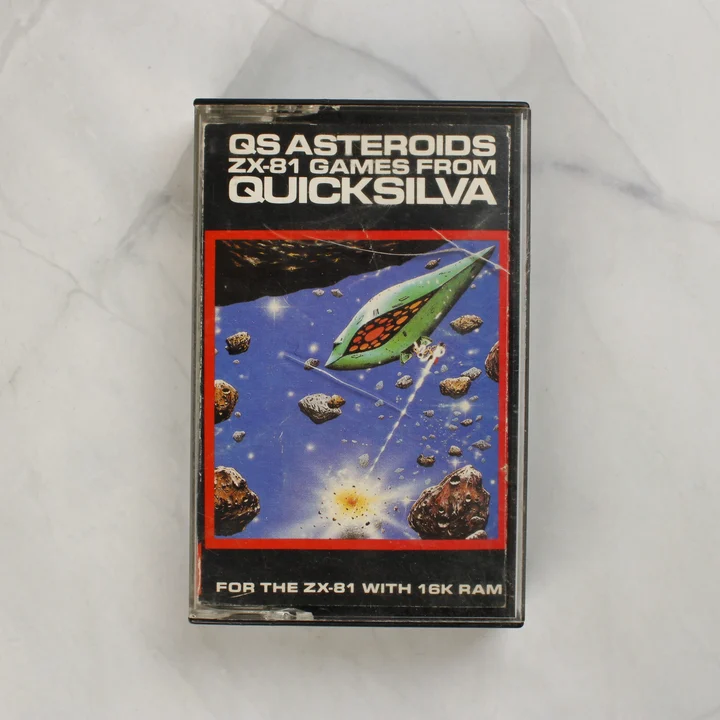 QS Asteroids ZX-81 videójáték tokja elölről