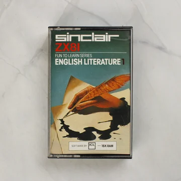 Sinclair ZX81 English Literature 1 szoftver kazetta tokban