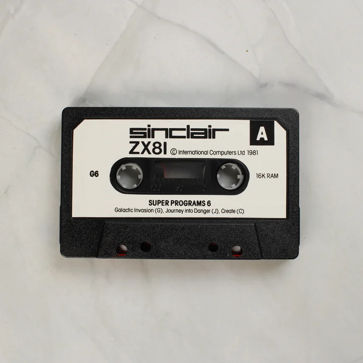 Sinclair ZX81 Super Programs 6 fekete mágnesszalagos kazetta