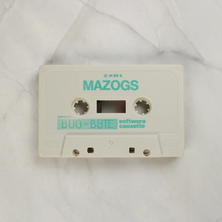 Mazogs videójáték szürke magnetofonkazettája
