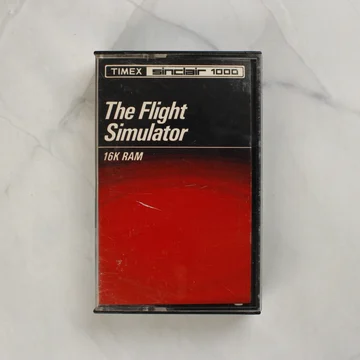 The Flight Simulator videójáték kazetta tokban Timex Sinclair 1000-hez