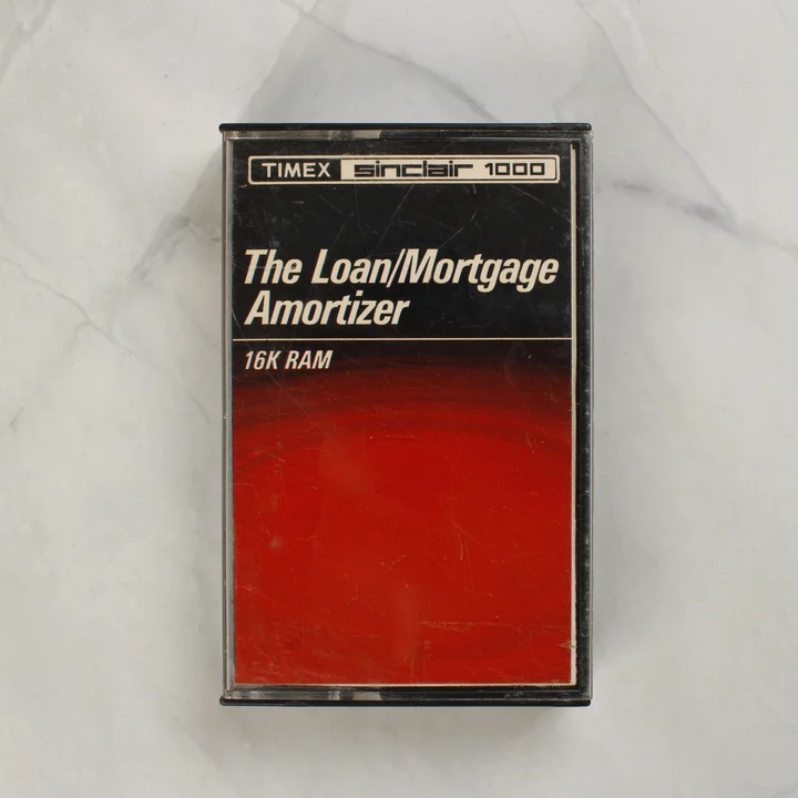 The Loan/Mortgage Amortizer szoftver kazetta tokban