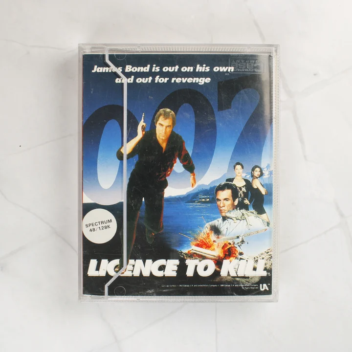 Licence to Kill ZX Spectrum játék előlapi borítója műanyag tokban