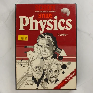 Scisoft Study Physics oktatóprogram piros doboza fizikusok portréival
