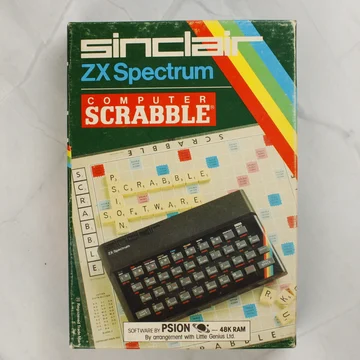 Sinclair ZX Spectrum Computer Scrabble játék dobozának előlapja