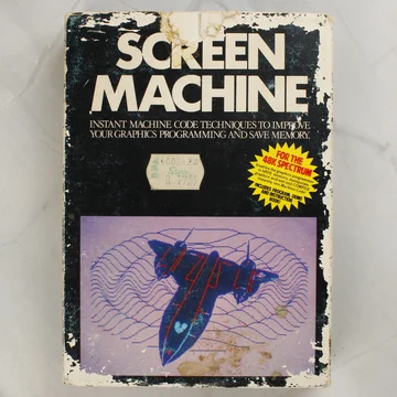 A Screen Machine szoftver kopott külső doboza ZX Spectrumhoz
