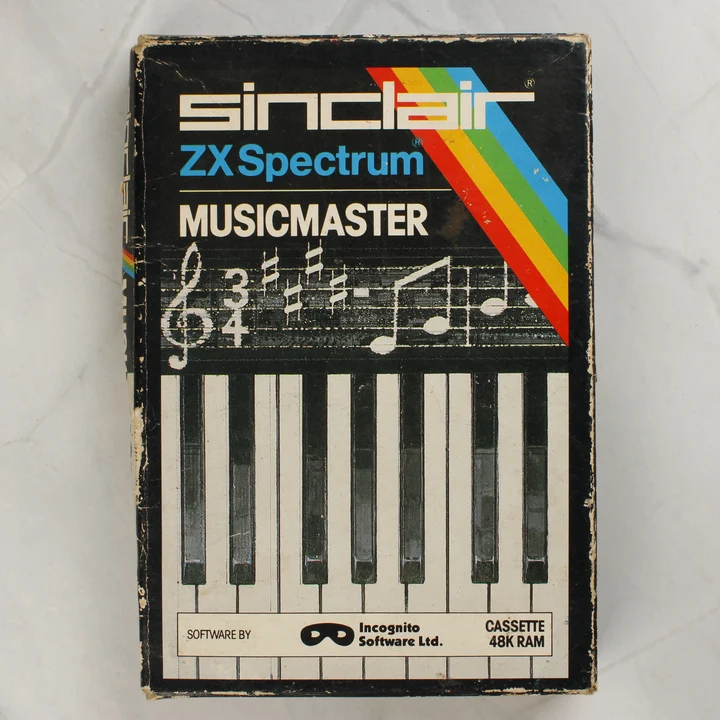 Sinclair ZX Spectrum Musicmaster szoftver dobozának előlapja