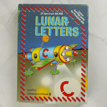 Lunar Letters ZX Spectrum játék dobozának előlapja