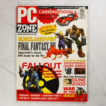 A PC Zone magazin 61. számának borítója 1998 márciusából.