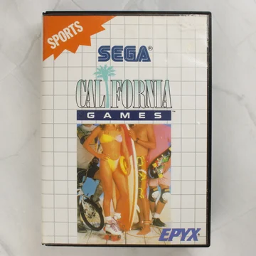 A California Games videójáték elülső borítója Sega Master System konzolhoz.