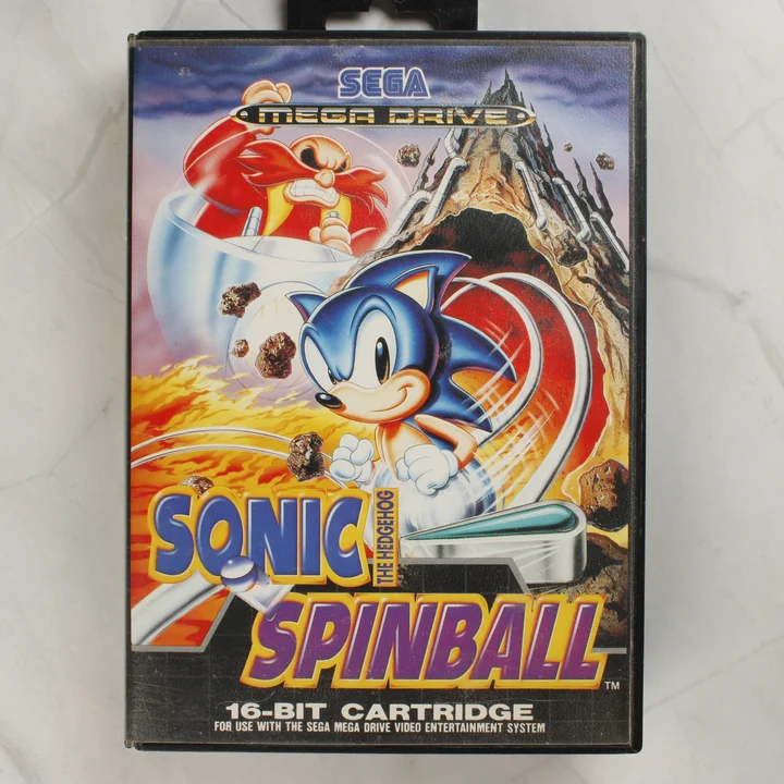 Sonic Spinball Sega Mega Drive játék tokjának előlapja