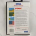 Sonic The Hedgehog Sega Master System játék dobozának hátoldala