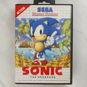 Sonic The Hedgehog Sega Master System játék dobozának előlapja