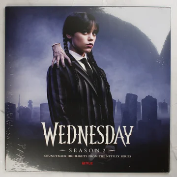Wednesday Season 2 bakelit lemez borító előlapja