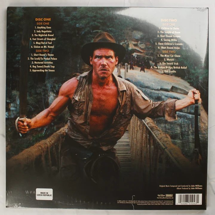 Indiana Jones and the Temple of Doom bakelit lemez hátoldala