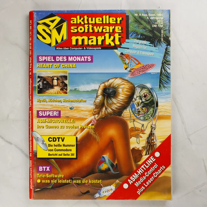 Az Aktueller Software Markt magazin 1991. szeptemberi számának színes borítója.